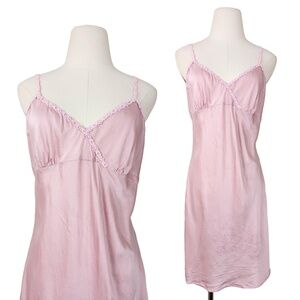 La Senza Silk Lingerie Slip Dress Mini Size Large Straps Sleeveless